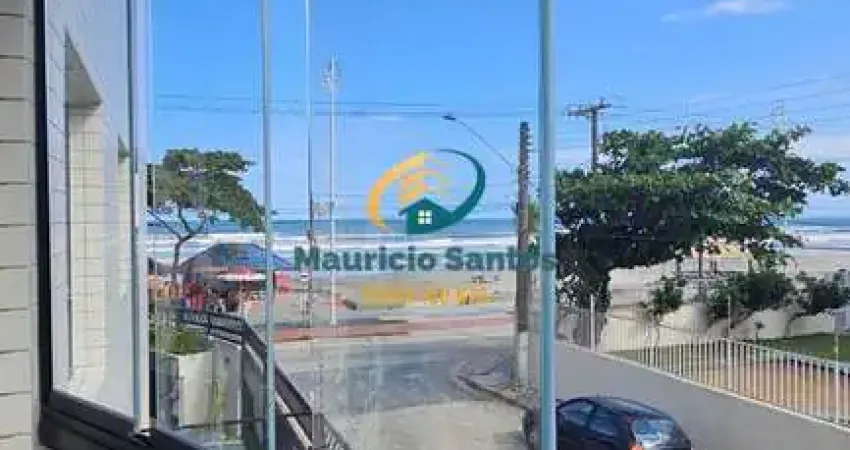 Apartamento em Mongaguá, bairro Vila São Paulo, 1 dormitório, sacada envidraçada com vista mar, Residencial próximo ao Centro, frente ao mar com elevador e garagem.