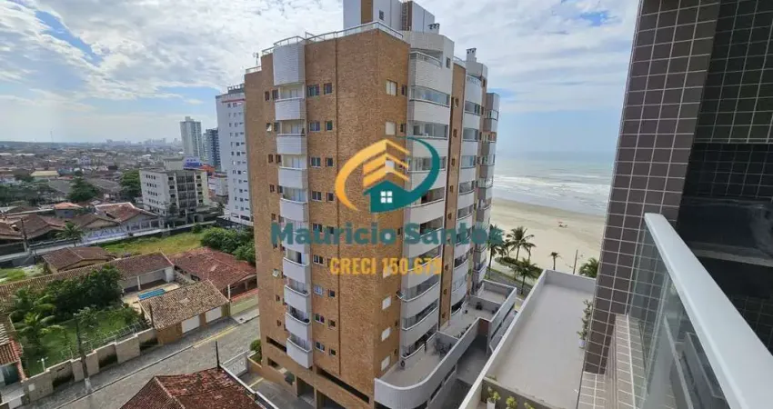 Apartamento em Praia Grande, bairro Jardim Real, 2 dormitórios sendo 1 suíte, 2 vagas, sacada gourmet com vista mar, Residencial frente ao mar com lazer completo!!