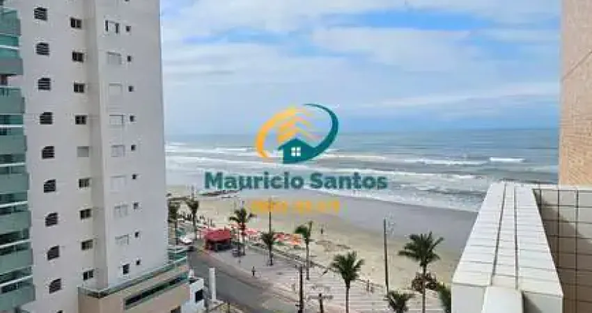 Apartamento em Mongaguá, bairro Vila Atlântica, 2 dormitórios sendo 1 suíte com vista para o mar, Residencial frente ao mar, lazer completo com piscinas.
