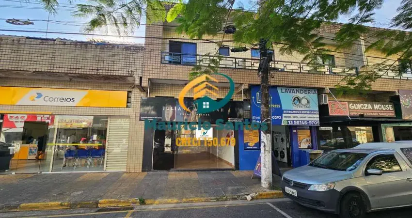 Loja comercial para locação em Mongaguá, bairro Centro, localização estratégica ao lado do CORREIOS e comércios de diversos segmentos
