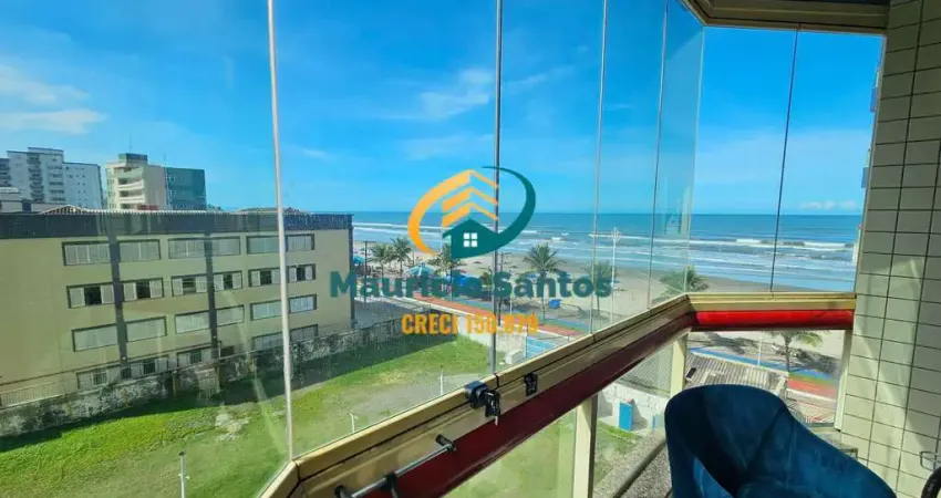 Apartamento em Mongaguá, bairro Centro, composto por 2 dormitórios, sacada com vista mar, Residencial frente ao mar em um dos melhores espaços da cidade!!