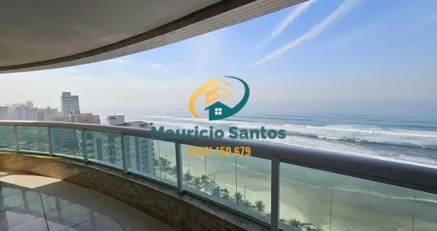 Apartamento alto padrão em mongaguá, bairro vera cruz, 3 dormitórios sendo 2 suítes, terraço gourmet com vista permanente para o mar, 3 vagas garagem, residencial frente ao mar e com lazer completo co