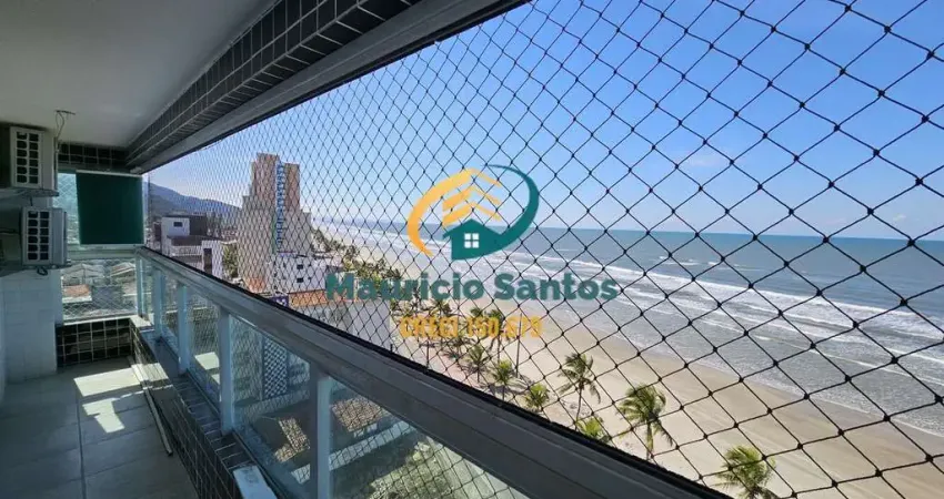 Apartamento em mongaguá, bairro vila anhanguera, semi mobiliado com 2 dormitórios sendo 1 suíte com vista permanente para o mar, residencial com lazer completo, piscinas