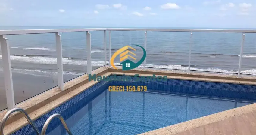 Apartamento cobertura duplex em mongaguá, bairro jardim marina, mobiliado, espaçosa com 2 dormitórios sendo 1 suíte, piscina com vista para o mar!! residencial com lazer!!