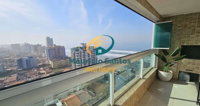 Apartamento em mongaguá, bairro vera cruz, mobiliado e decorado, 2 dormitórios sendo 1 suíte, residencial com lazer completo, piscina borda infinita