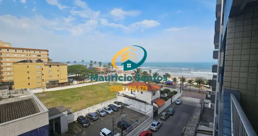 Apartamento em mongaguá, bairro centro, mobiliado, amplo, 2 dormitórios sendo 1 suíte, sacada com vista para o mar no melhor espaço da cidade e preço atrativo!!
