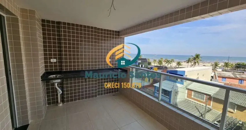 Apartamento em praia grande, bairro vila mirim, novo com 2 dormitórios sendo 1 suíte, sacada, residencial frente ao mar com lazer completo, piscinas