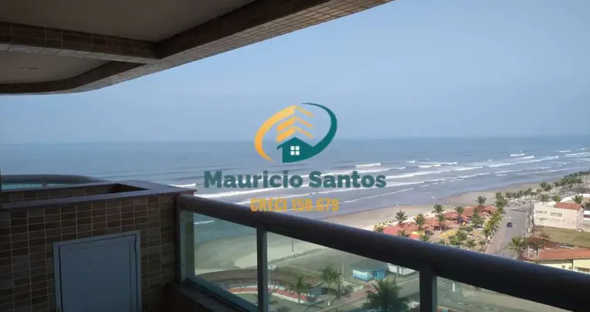 Apartamento alto padrão em mongaguá, bairro vera cruz, 2 dormitórios sendo 1 suíte, terraço gourmet com vista para o mar, 1 vaga garagem, residencial frente ao mar e com lazer completo com piscina de 