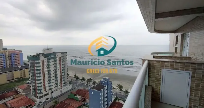 Apartamento em mongaguá, bairro vera cruz, 2 dormitórios sendo 1 suíte, terraço gourmet com vista para o mar, 2 vagas garagem, residencial frente ao mar e com lazer completo.
