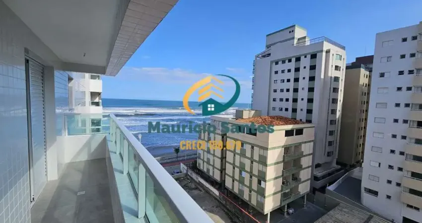 Apartamento em mongaguá, centro, novo e com 2 dormitórios sendo 1 suíte, sacada com vista para o mar, residencial com lazer completo e ótima localização!!