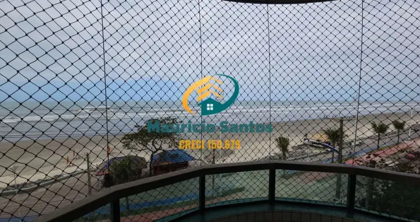 Apartamento em mongaguá, bairro vila são paulo, mobiliado, 2 dormitórios sendo 1 suíte, sacada frente ao mar, residencial com elevador, região central!!