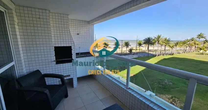 Apartamento em praia grande, bairro solemar, 2 dormitórios sendo 1 suíte, sacada com churrasqueira, vista para o mar, residencial com lazer, piscinas