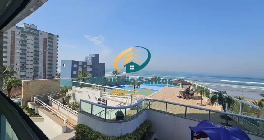 Apartamento alto padrão em mongaguá, bairro vera cruz, lazer completo, 3 dormitórios sendo 1 suíte, frente ao mar com piscina borda infinita.