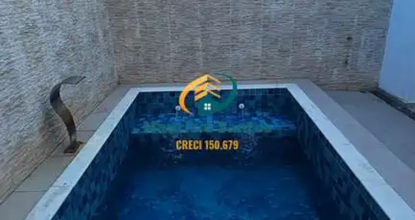 Sobrado geminado em mongaguá, bairro jardim aguapeú, novo e com 3 suítes, lavabos e demais dependências, churrasqueira e piscina privativas!!