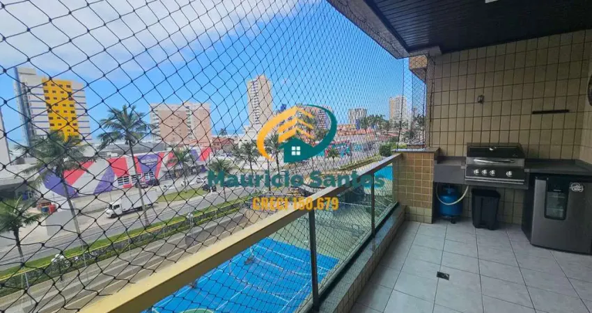 Apartamento em mongaguá, bairro jardim marina, mobiliado, 2 dormitórios sendo 1 suíte, ampla sacada com churrasqueira e vista mar, condomínio clube! excelente localização!