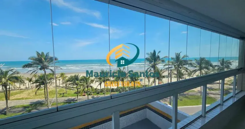 Apartamento em praia grande, bairro balneário flórida, vista permanente para o mar, 3 dormitórios, 1 suíte, 2 vagas, residencial frente ao mar, piscina.