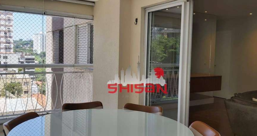 Apartamento com 3 dormitórios para alugar, 135 m² por R$ 14.717,57/mês - Perdizes - São Paulo/SP