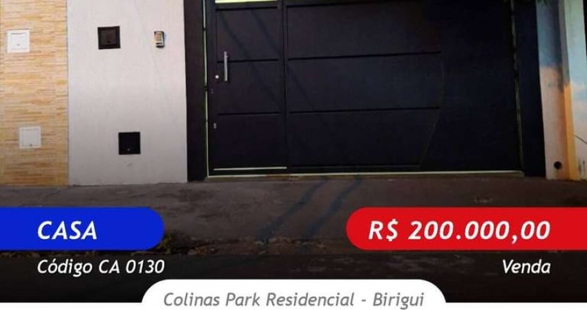 Vendo Casa de 2 Dormitórios - Residencial Colinas - Birigui-SP