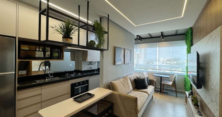 Ap-artamento com 45m² mobiliado, 2 dormitórios, banheiros, sala, cozinha, área de serviço, área gormet, 1 vaga, Diadema, SP