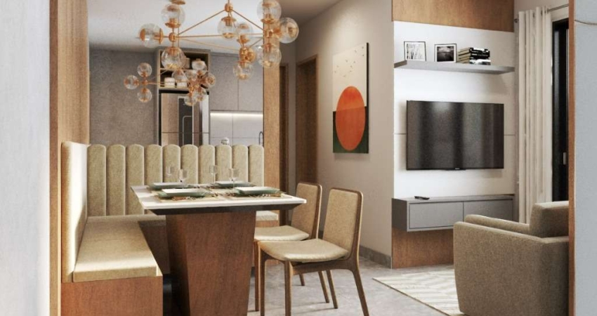 Apartamento com 2 quartos sendo 1 suíte e 1 vaga