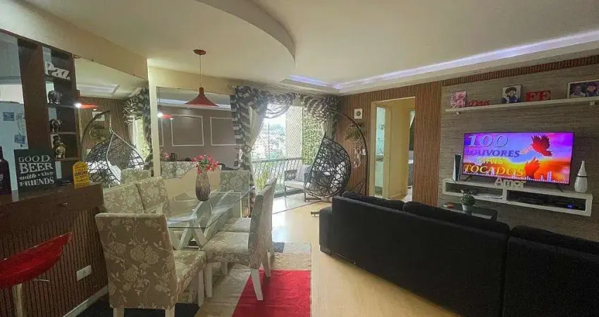 Magnífico apartamento de 3 quartos na chácara agrindus, taboão da serra-sp: 1 suíte, 2 banheiros, 1 vaga e 76m².