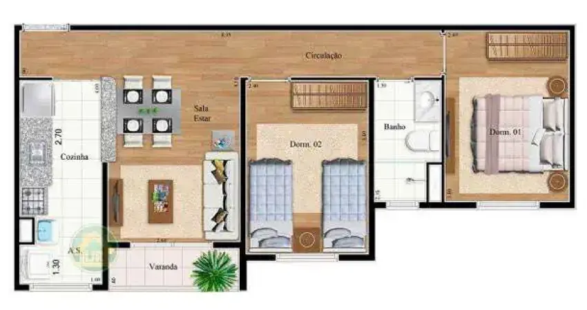 Apartamento com 2 quartos à venda em Furnas, São Paulo 