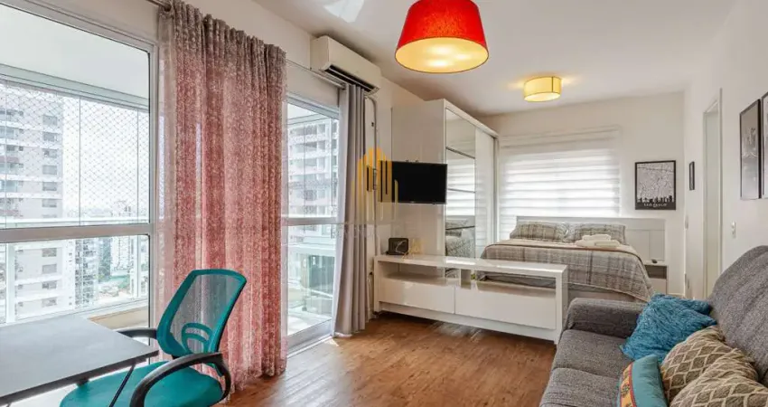 Condomínio contemporâneo na vila mariana, studio mobiliado de 45m² com 1 vaga.