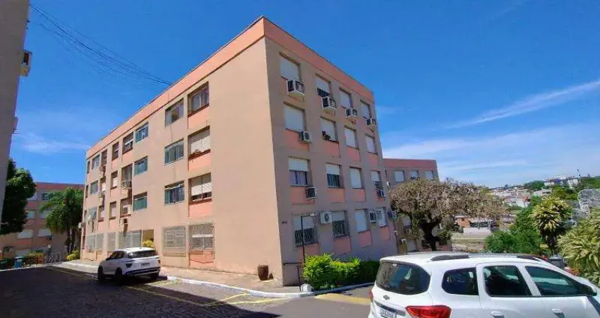 Apartamento no bairro cristal, 2 dormitórios, ar condicionado, área de serviço, banheiro social, cozinha, sala de estar, tanque