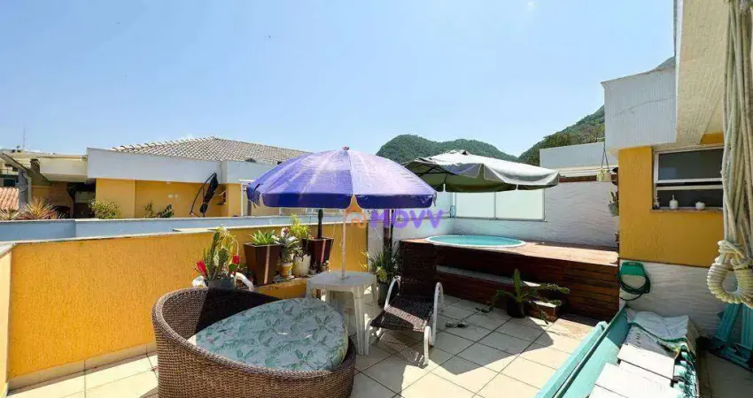 Cobertura com 4 dormitórios à venda, 190 m² por r$ 1.800.000,00 - itacoatiara - niterói/rj