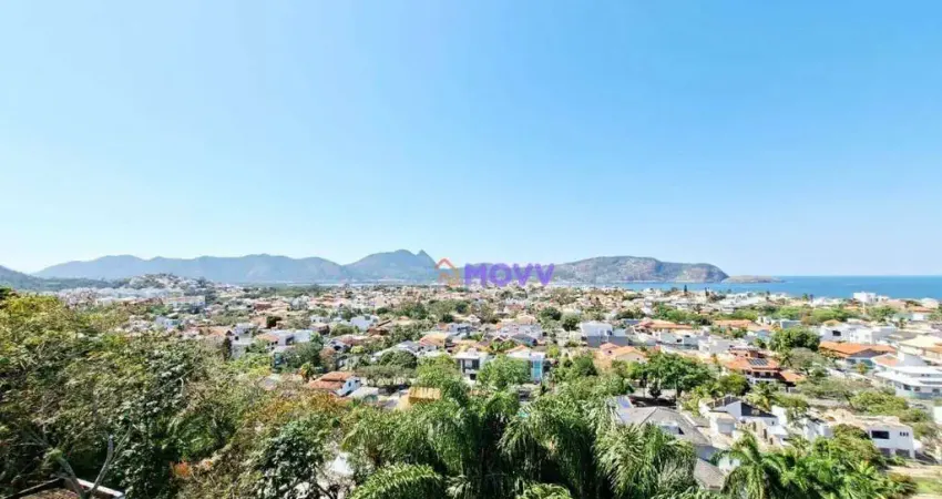 Cobertura vista mar de 1 quarto/suíte, banheiro social, varanda, terraço e vaga à venda, 112 m², por r$ 630.000 - camboinhas - niterói/rj