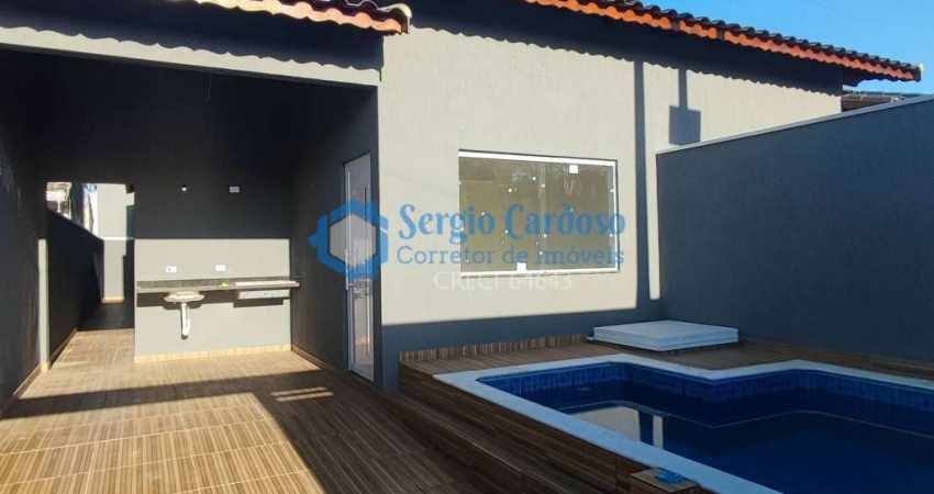 CASAS NOVAS  3 QUARTOS  PISCINA 100 M DO MAR  ITANHAÉM SP