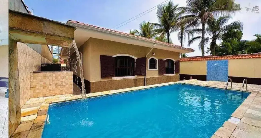 CASA COM PISCINA A 200M DO MAR! 6 QUARTOS - PORTEIRA FECHADA! ITANHAEM/SP