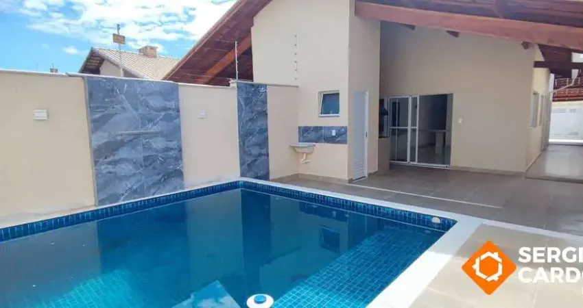 Casas com piscina e area gourmet 2 quartos 3 banheiros itanhaem sp