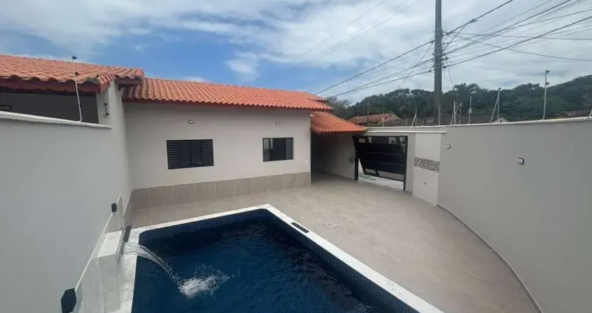 Casas novas com piscina a 450m do mar! 2 quartos - 1 suíte - itanhaem/sp