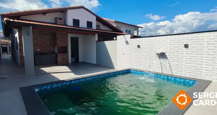 Casa na praia com piscina e espaco gourmet no cibratel! 3 quartos itanhaem