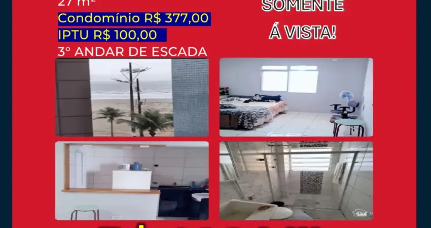 KITNET  LOCALIZADO NO BAIRRO NOBRE DA GUILHERMINA, PÉ NA AREIA DE FRENTE A PRAIA