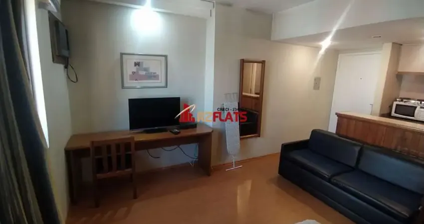 Flat com 1 quarto para alugar na Avenida Ibijaú, 364, Moema, São Paulo