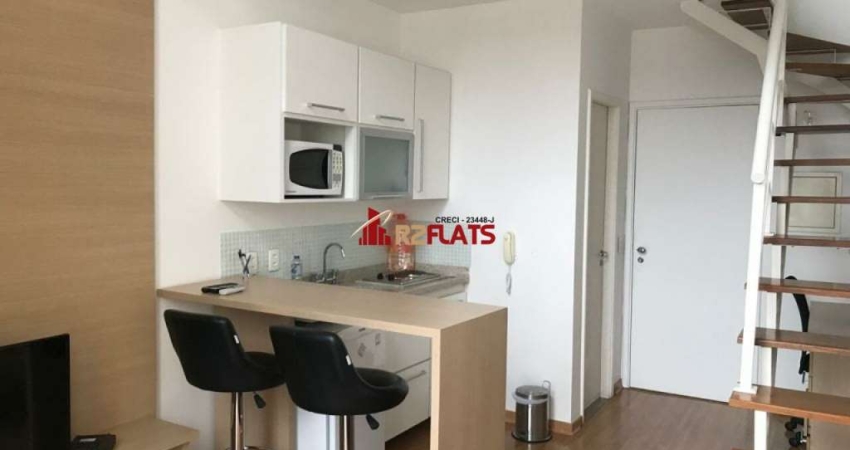 Flat com 1 quarto para alugar na Rua Flórida, 1790, Brooklin, São Paulo