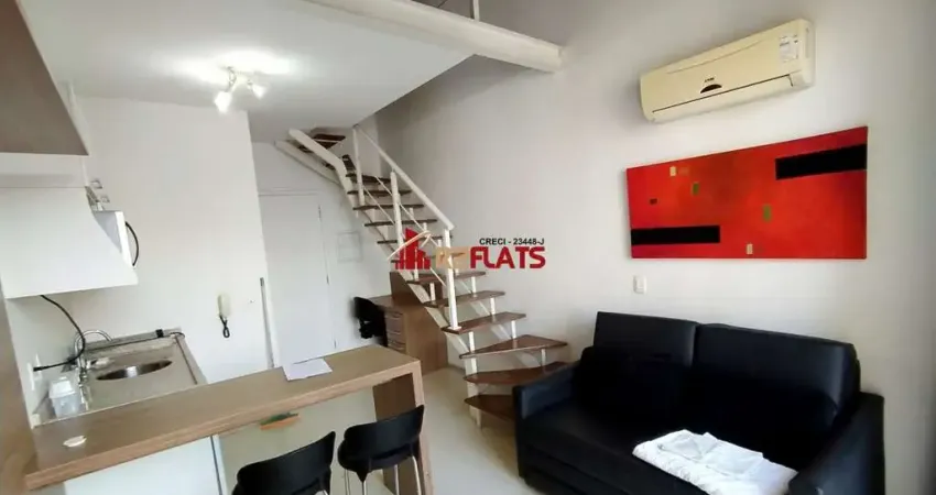 Flat com 1 quarto para alugar na Rua Flórida, 1790, Brooklin, São Paulo