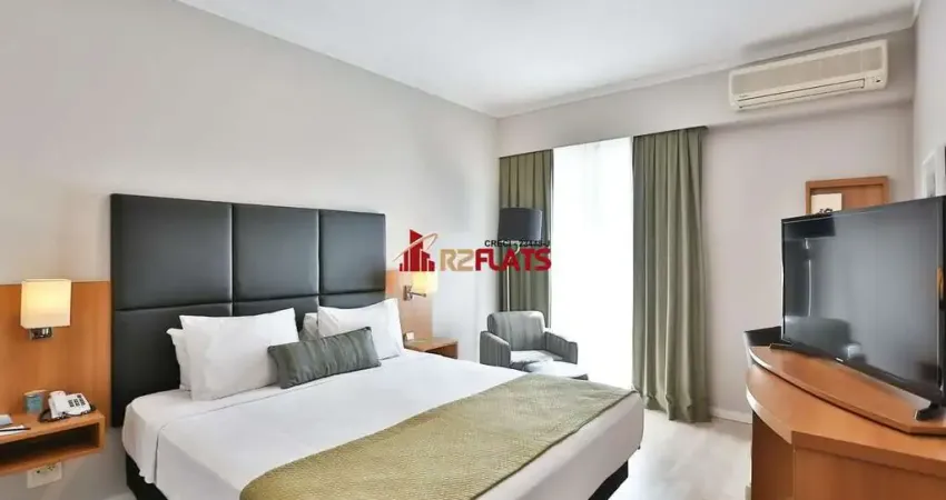 Flat com 1 quarto para alugar na Avenida Sabiá, 825, Moema, São Paulo