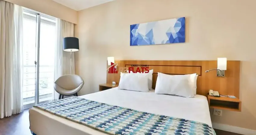 Flat com 1 quarto para alugar na Avenida Sabiá, 825, Moema, São Paulo