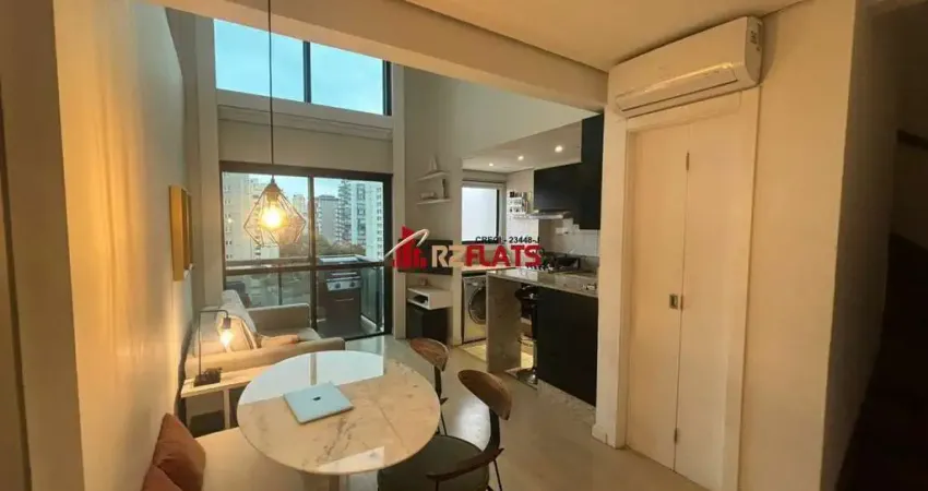 Flat com 1 quarto para alugar na Avenida Ibijaú, 355, Moema, São Paulo