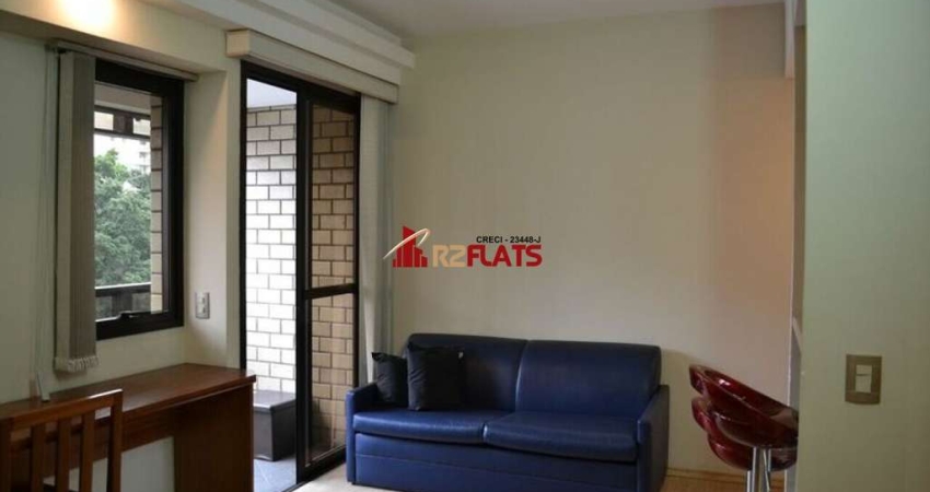 Flat com 1 quarto para alugar na Avenida Ibijaú, 364, Moema, São Paulo