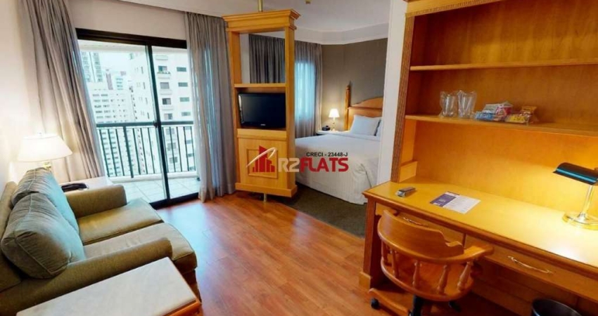 Flat com 1 quarto à venda na Avenida Jandira, 501, Moema, São Paulo