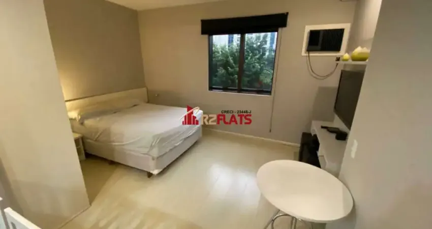 Flat com 1 quarto para alugar na Avenida Ibijaú, 364, Moema, São Paulo
