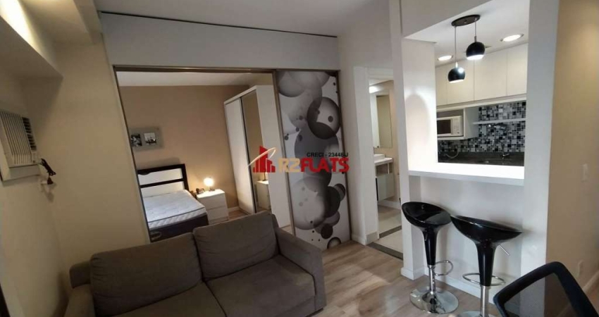 Flat com 1 quarto para alugar na Avenida Ibijaú, 364, Moema, São Paulo