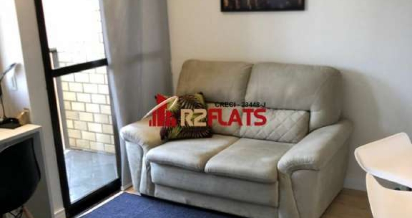 Flat com 1 quarto para alugar na Avenida Ibijaú, 364, Moema, São Paulo