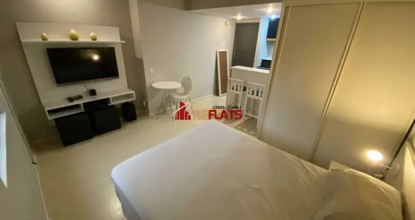 Flat com 1 quarto para alugar na Avenida Ibijaú, 364, Moema, São Paulo