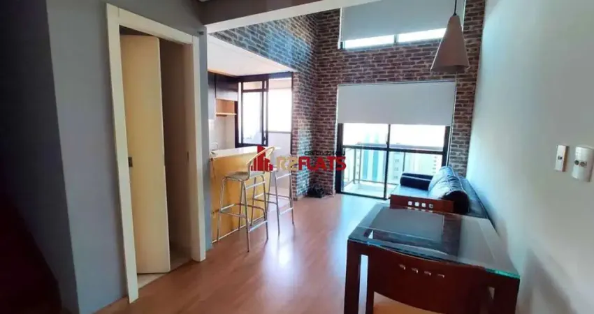 Flat com 1 quarto para alugar na Avenida Ibijaú, 355, Moema, São Paulo