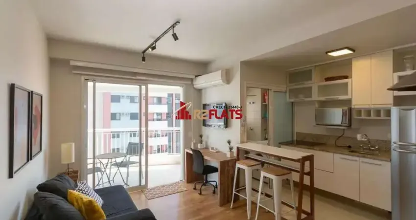 Flat com 1 quarto para alugar na Rua Sansão Alves dos Santos, 343, Brooklin, São Paulo